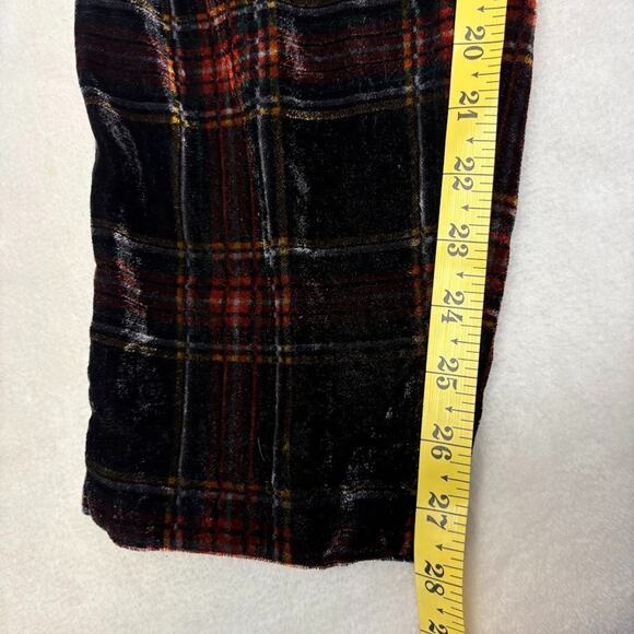 J. Crew Pull On Easy Velvet Pants Stewart Tartan Plaid Size 6 - Picture 15 of 15